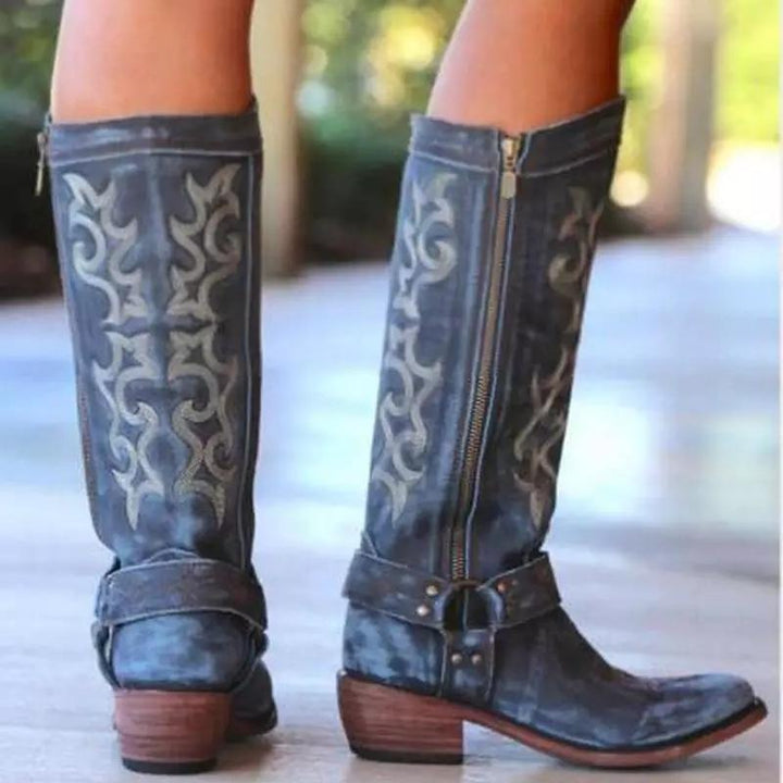 Matilda's Classic Embroidered Western Tall Boots