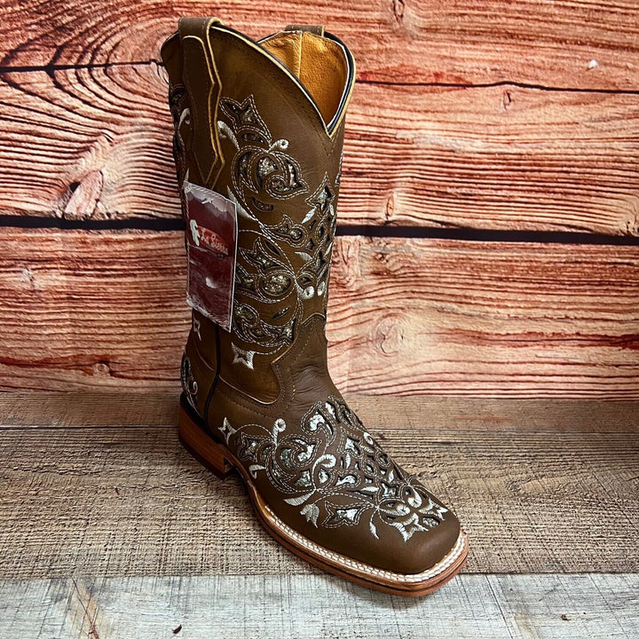 Matilda's Western Rodeo Square Toe Glitter Inlay